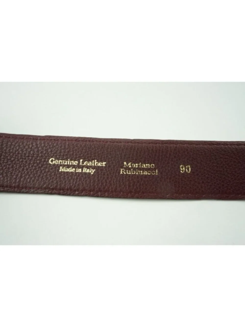 Rubinacci Maroon Leather Made in Italy Sz 90 BRAND NEW